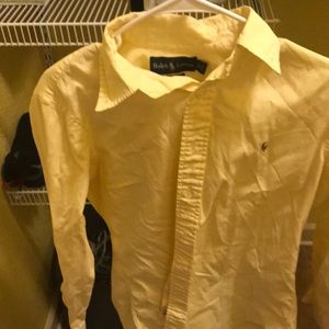 Yellow polo dress shirt